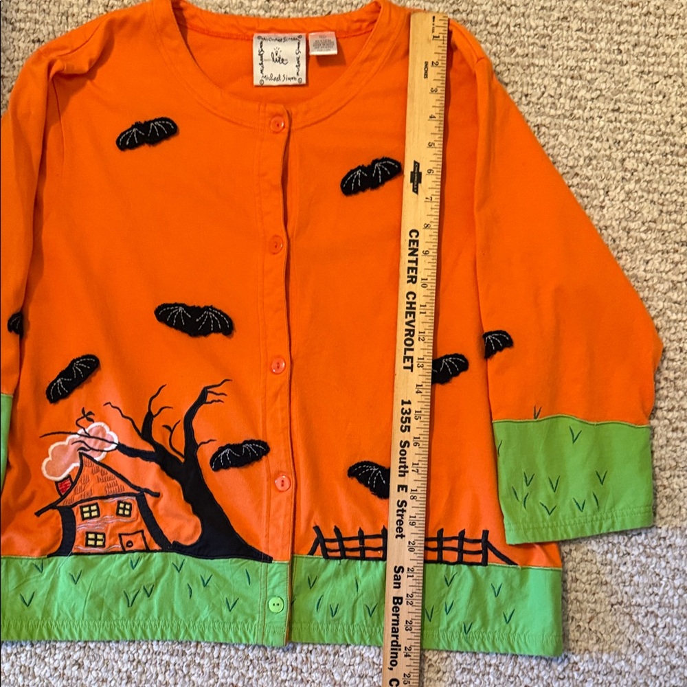 Orange and Green Halloween Sleeve Shirt - Picture 4 of 5